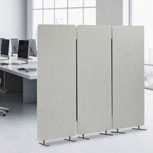 SanBouSi Office Partition Room Divider Divider Screen 183*168cm - Light Grey - View 8