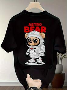 Men's Heavyweight T-Shirt 100% Cotton - 黑色 - 查看 1