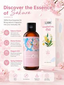 多種尺寸 100ml/30ml/5ml 試用裝，櫻花精油，適用於香氛擴香機、加濕器、蠟燭、手工皂製作、空氣淨化，夏季持久留香，理想禮品選擇。 - 均碼 - 查看 9