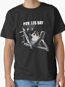 Leg Day Shinji T-Shirt, Loose And Comfortable - 後退 - 查看 6