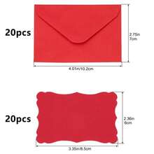 10/20 piezas Mini sobres de estilo occidental coloridos y 10 piezas Tarjetas de felicitación con borde ondulado de color aleatorio. Incluye tarjetas en blanco de alta calidad y sobres autoadhesivos, sobres pequeños para postales, tarjetas de regalo de color mixto retro, adecuado para bodas, cumpleaños y otras ocasiones - sobre pequeño - Ver 30