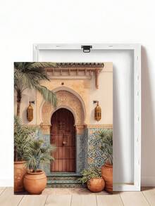 1 Stück Poster mit grüner Tür in Mallorca, abstrakte Boho-Kunst mit türkisfarbener Tür & Orangenbäumen, Festivalgeschenk, geeignet für Schlafzimmer, Wohnzimmer, Küche, Wandkunst, Wanddekoration, Heimdekoration, Raumdekoration, Leinwandwandkunst, Poster, Wandkunst mit Rahmen, optionaler Rahmen - 1 Stück - Übersicht 21