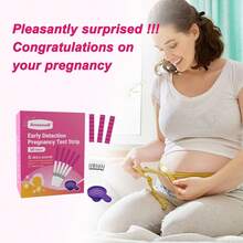 Pregnancy Test Strips, Early Result HCG Detection Home Pregnancy Test, 50 Count HCG+1 Urine Cup, Rapid Prenancy HCG Testing Kit, 5mm Wider, High Accuracy With Ultra-Sensitive Detection - 50 viên HCG + 1 cốc đựng nước tiểu - Xem 7