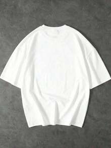 1pac.T-shirt d'été pour homme. 100 % coton. T-shirt Fractyr pour homme, coupe ample et décontractée, imprimé sushi japonais minimaliste, respirant, couleur unie, idéal pour l'été. T-shirt oversize. - Blanc - Voir 5