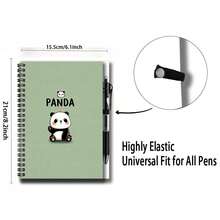 1 Set Cute Cartoon Panda Cover Spiral Notebook With Pen, 100 Pages 50 Sheets, Smooth Writing. Suitable For Work Records, Study Notes, Diary Writing, Daily Planning, And Also A Thoughtful Gift For Graduation, Birthday And Other Occasions, Practical And Stylish. - E - View 3