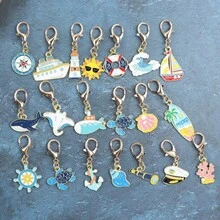 20pcs Ocean Travel Keychain Set, Fun Ocean Theme Keychains, Perfect For Beach Vacation, Birthday Party, Wedding, Graduation Ceremony And School Opening, Friendship Gift. - Multicolor - View 7