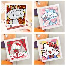 Hasbro Bộ tranh đính đá hình nhân vật hoạt hình, tranh 5D đính đá toàn bộ, tự làm thủ công kèm khung, phù hợp cho người mới bắt đầu. - Xem 1