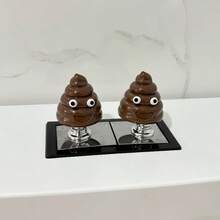 2pcs Creative Cute Funny Poop Expression Toilet Button Assist Tool - Bathroom Toilet Decor Sticker - Long Nail Repair - Bathroom Toilet Decor Accessory - Multicolor - View 5