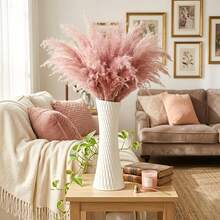 1pc Modern Textured Rhombus Pattern Vase, Minimalist Curved Vase Suitable For Reeds, Eucalyptus And Other Decorative Items, Compatible With Various Flowers, Elegant Home Decor For Living Room, Bedroom, Wedding, Office, Entertainment Venues - Long Vase - View 6