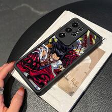 Funda para teléfono: Funda de chico de anime apasionado con puño rojo, compatible con for  Galaxy S25 S24 S23 S22 S21 S20 FE Ultra Plus 5G, con protección de lente escalonada y cubierta trasera suave - Color 1 - Ver 3