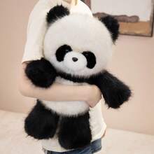1pc Cute Cartoon Animal Plush Doll, Soft Fabric Panda, Sloth, Bear, Rabbit, Leopard Figurine, Decorative Pillow, Desktop Decor, Photo Prop, Gift For Friends, Birthday, Christmas, Halloween - Multicolor - View 4