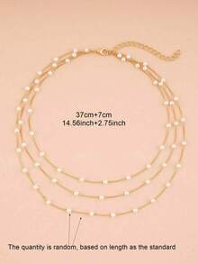 Elegant Geometric Multi-Layer Minimalist Necklace, Versatile Casual Chic Style, Suitable For Cross-Border E-Commerce - Multicolor - View 3