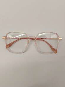 1 pieza Gafas ultraligeras para mujer, estilo campus puro, montura grande plana para estudiantes, gafas ligeras - Talla única - Ver 12