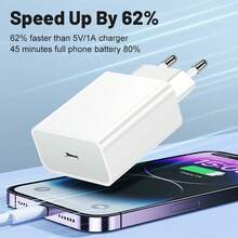 20W 快速充电套件 [USB C 壁式充电器 + 3.3 英尺/100 厘米 USB C 转闪电线缆] 兼容 14/13/12/11/XR/XS/XS Max 移动充电器适配器超快速充电器兼容 ，旅行充电器插头，快速充电壁挂式适用于办公室、学校、宿舍和家庭，适合家庭、朋友、孩子、生日、圣诞节、冬季的礼物，适合旅行、办公室、宿舍和家庭 - 查看 4