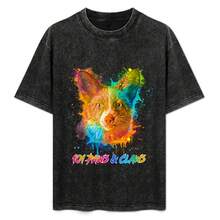Grogu The Fox T-Shirt Comfortable Basic Crew Neck Tee - Black - View 1