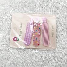 3pcs Jelly Color Bow, Plaid, Flower, Rabbit Hair Clips, Makeup Clips, Bangs Clips, Hair Accessories,Hair Barrettes - Multicolor - View 10