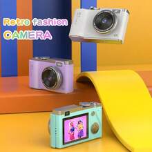 40MP Auto Focus 4K Camera With 2.4" Display, 16X Optical Zoom, Rechargeable Battery, Compact Pocket-Sized Digital Camera, Includes 2 Stickers - LK-003 Pink + Sticker * 2 - View 7