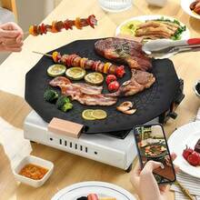 Outdoor BBQ And Indoor Polygonal Cast Iron Grill Pot, Multi-Functional Non-Stick Grill Pot - Double Ear Grill Pan - View 11