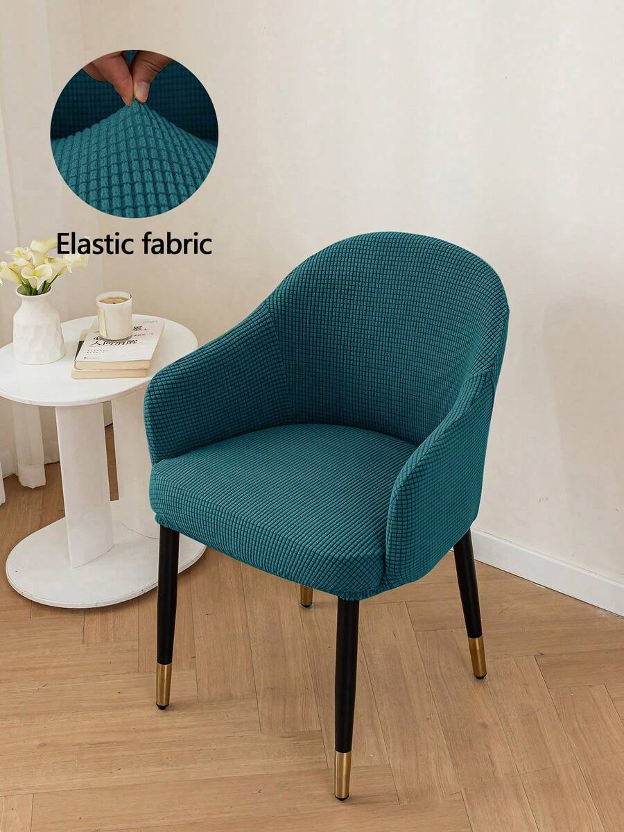 1PC,Corn, Velvet, High Armrest Cover, Elastic High Back Armrest Cover, Elastic Chair Cover, Comfortable And Skin Friendly, Easy To Take Care Of, Dust And Cat Claws, Suitable For Home Office Computer Hotel - Lake Blue - View 1