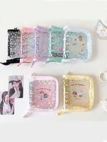 1 cuốn album ảnh bìa rời có khóa kéo hình ngôi sao cỡ A8 mini 3 inch, sổ lưu trữ ảnh nhỏ chủ đề ngôi sao. - Nhiều màu - Xem 2