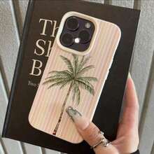 Fashionable Printed Cell Phone Case 20261pc, Vacation Style, TPU Material, Summer Coconut Tree Design, Compatible With Phones, Spring Gift, International Version, Not The National Version - White 4 - View 2