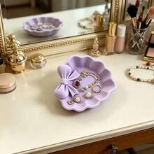 3D Printed Heart-Shaped Jewelry Tray With Pink Bow, Suitable For Vanity, Sinkside Or Jewelry Storage. A Great Home Decor, Desk Accessory And Jewelry Organizer - Multicolor - View 8