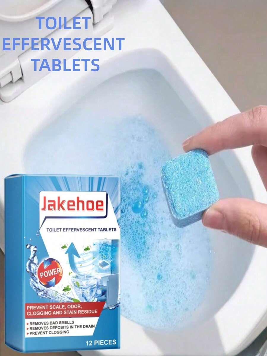 Toilet Effervescent Tablets, Toilet Bowl Urine Stain & Dirt Cleaner, Deodorizer & Descaler, Helps Clear Drain Deposits, Prevents Clogs, Gift For Family And Friends, New And Old Styles Sent Randomly