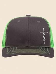 Mũ lưỡi trai kiểu Anh thiết kế mới, chữ Cross, hơi cong, kiểu Richardson Trucker, mũ thể thao. - đi qua - Xem 3