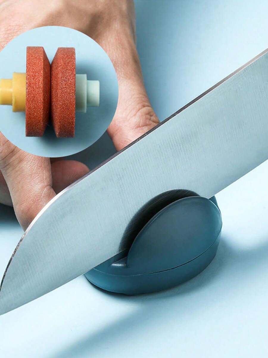 Cartoon Frog Sharpening Stone, Quick Kitchen Knife Sharpener, Knife & Scissor Sharpening Tool, Handy Kitchen Tool. Manual Tool, Convenient And Practical. Restores Dull Blades To Sharp, Kitchen Accessories, Household Kitchen Items. - Multicolor - View 1