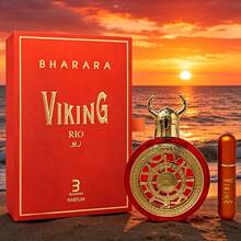 Bharara Viking Series Four Neutral Perfume Spray, 3.4oz100ml, Citrus Wood Flower Fragrance, Lasting Fragrance, Suitable For Any Place, Noble And Luxurious Gift Box Packaging, Perfect Choice For Gifts - 紅色的 - 查看 5