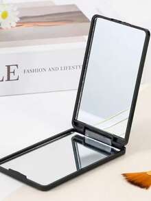 This Simple, Square, Portable Folding Makeup Mirror Features A Lightweight Flip-Top Design That Fits Easily Into A Small Bag For Touch-Ups Anytime. The Double-Sided High-Definition Mirror Clearly Reflects Your Entire Face. The Rounded Edges Are Gentle On Your Hands During Everyday Use. A Must-Have For Commuters, Business Travelers, And Students Living In Dormitories. - Multicolor - View 14