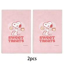 Miniso Peanuts Snoopy Towel Set, Pink Heart "Sweet Treats" Cartoon Print Soft Towels, Available In 1-Pack, 2-Pack, 3 Packs, 4-Pack, 5-Pack, 6-Pack, Perfect For Bathroom & Home Use - Colocr - View 7