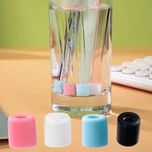 Punta de Pajita de Silicona Reutilizable - Funda Protectora Multicolor para Pajitas de Acero Inoxidable de 10mm de Ancho, Adecuada para Decoraciones de Cocina y Fiestas Festivas - 10 mm de diámetro interior - Ver 1