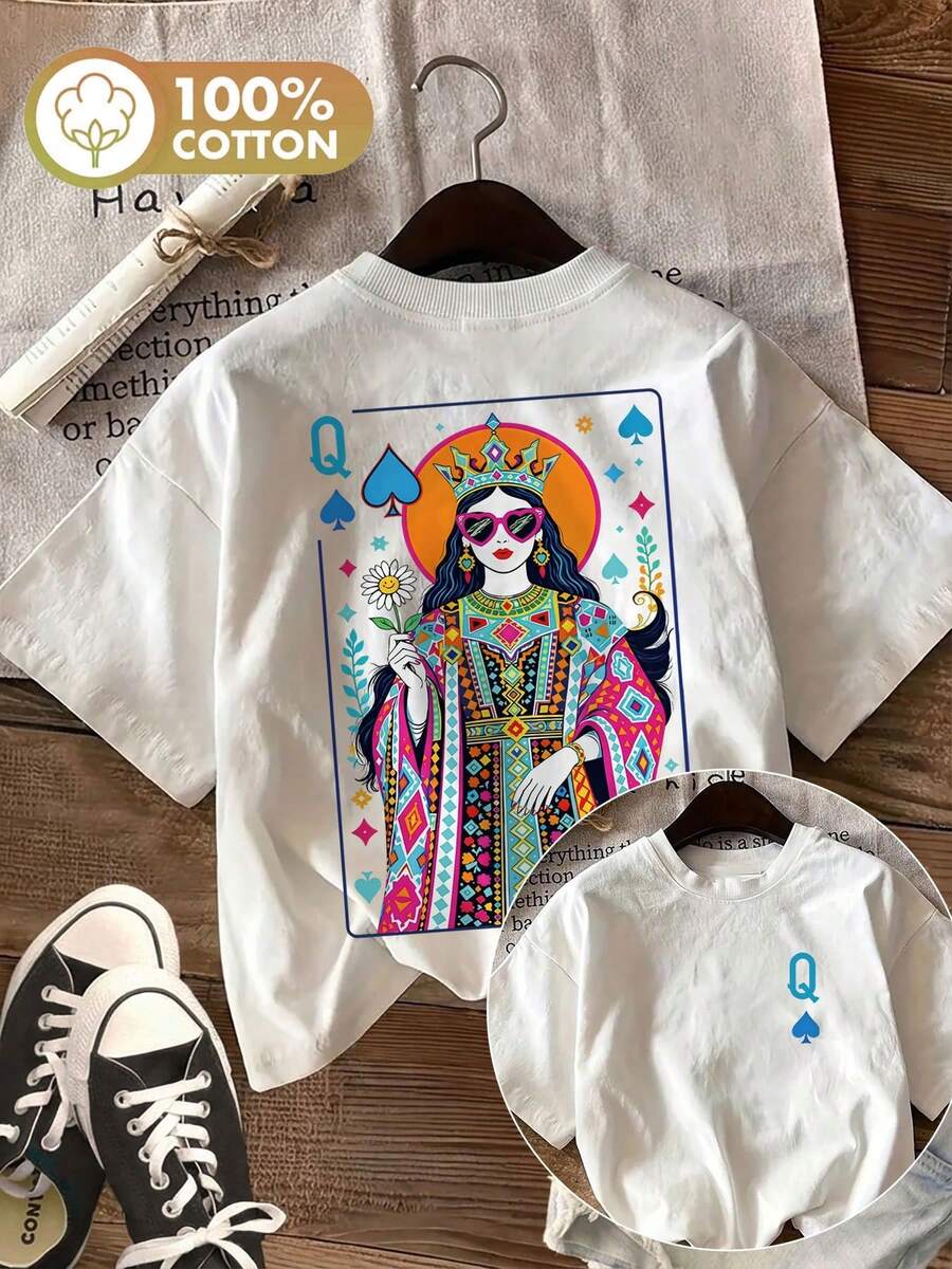Women's T-Shirt For Spring And Summer - White - View 1