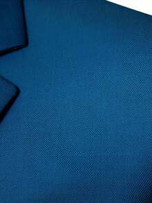 Groomsmen Men's Business Casual Single-Breasted Single-Button Suit Jacket - Dusty Blue - View 6