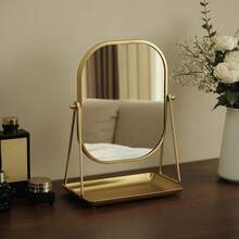 1pc Minimalist Freestanding Makeup Mirror, Home/Dorm Vanity Mirror - Multicolor - View 9