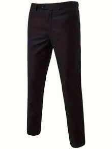 Men's 2-Piece Suit, Includes Jacket And Trousers, Elegant Formal Attire, Ideal For Parties, Meetings And Weddings - 黑色 - 查看 5