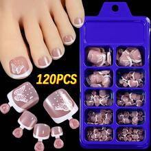 120-Piece French Manicure Set In 9 Colors, Short Square Style, Full Coverage Press-On Nails In Summer Pink And Glossy Brown. - Champagne - View 1