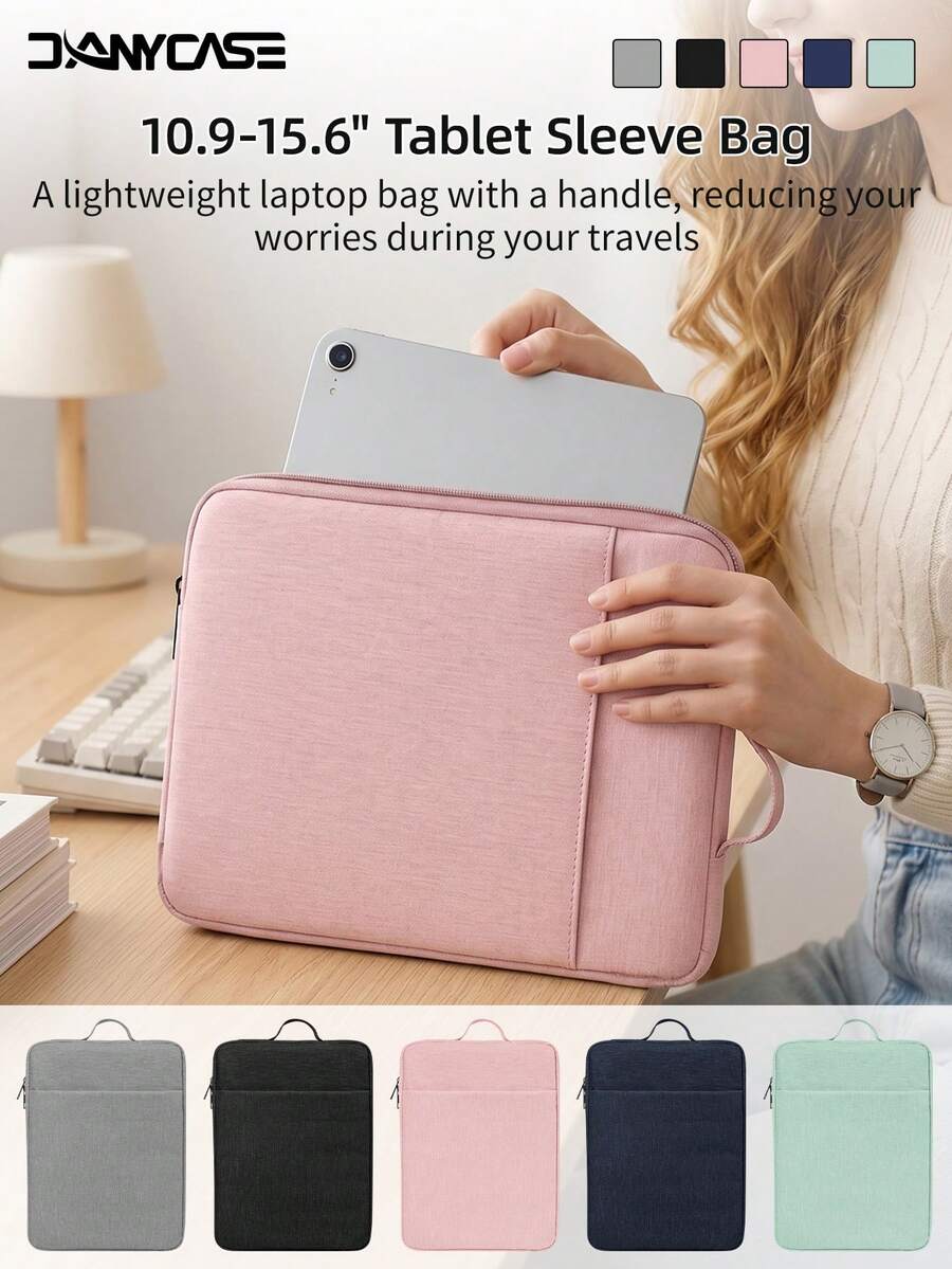 Túi đựng máy tính bảng 10.9-15.6" phù hợp với các thế hệ máy tính bảng 11, 10, 10.9 Air 5, Air 4, 10.9, 9, 8, 7, 10.2 Pro, 11. Túi có khóa kéo tiện dụng, trượt mượt mà. - Xem 1