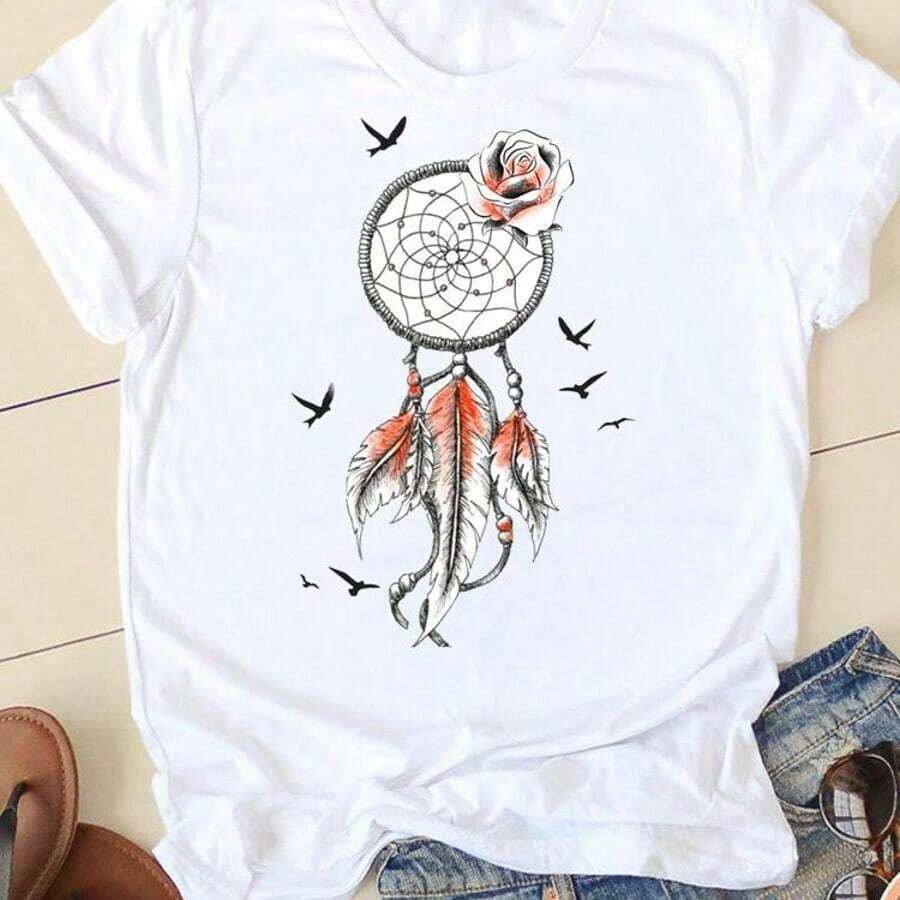COOL SUMMER Women's Short Sleeve Camisole With Letter And Nail Art Design, Cute And Charming, Fashionable Casual Clothing For Women, Summer Graphic Camisole, Breathable And Comfortable - 白色 18 - 查看 1