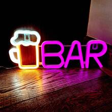 1pc Beer Neon Sign Light Up Your Home Bar - USB Operated LED Neon Light For Wall Decor! - Multicolor - View 10