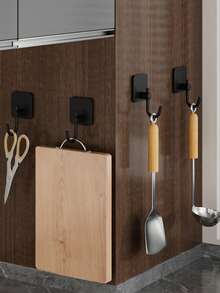 Kitchen Utensil Hooks, No Drill Heavy Duty Pastel Hooks For Hanging Spoons, Pans & Kitchenware,No Damage To Walls, Easy Installation, Ideal For Kitchen, Pantry & Small Spaces, Keeps Your Cooking Tools Organized & Accessible. - Multicolor - View 10