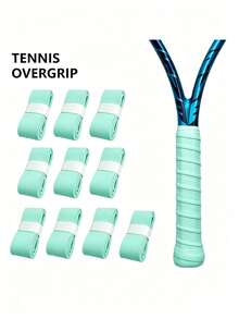 10 piezas Grip de raqueta de tenis, cinta de agarre individual para raqueta de pádel, agarre deportivo antideslizante de reemplazo para entrenamiento al aire libre, accesorios de raqueta de bádminton - Cinta de agarre de raqueta de tenis - Multicolor - Ver 13