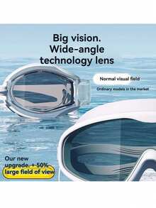 4PCS Fog-Proof & High-Definition Swimming Goggles With Ear Plugs, Adult Swimming Goggles, Big Frame Design, Waterproof & Anti-Fog, Clear, Unisex, Beach Essentials, Beach Accessories, Back To School - Multicolor - View 4