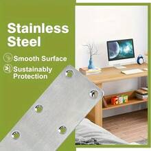 6pcs Stainless Steel Right Angle Brackets With Screws, Easy Installation Furniture Repair Plates - 6PCS - View 6