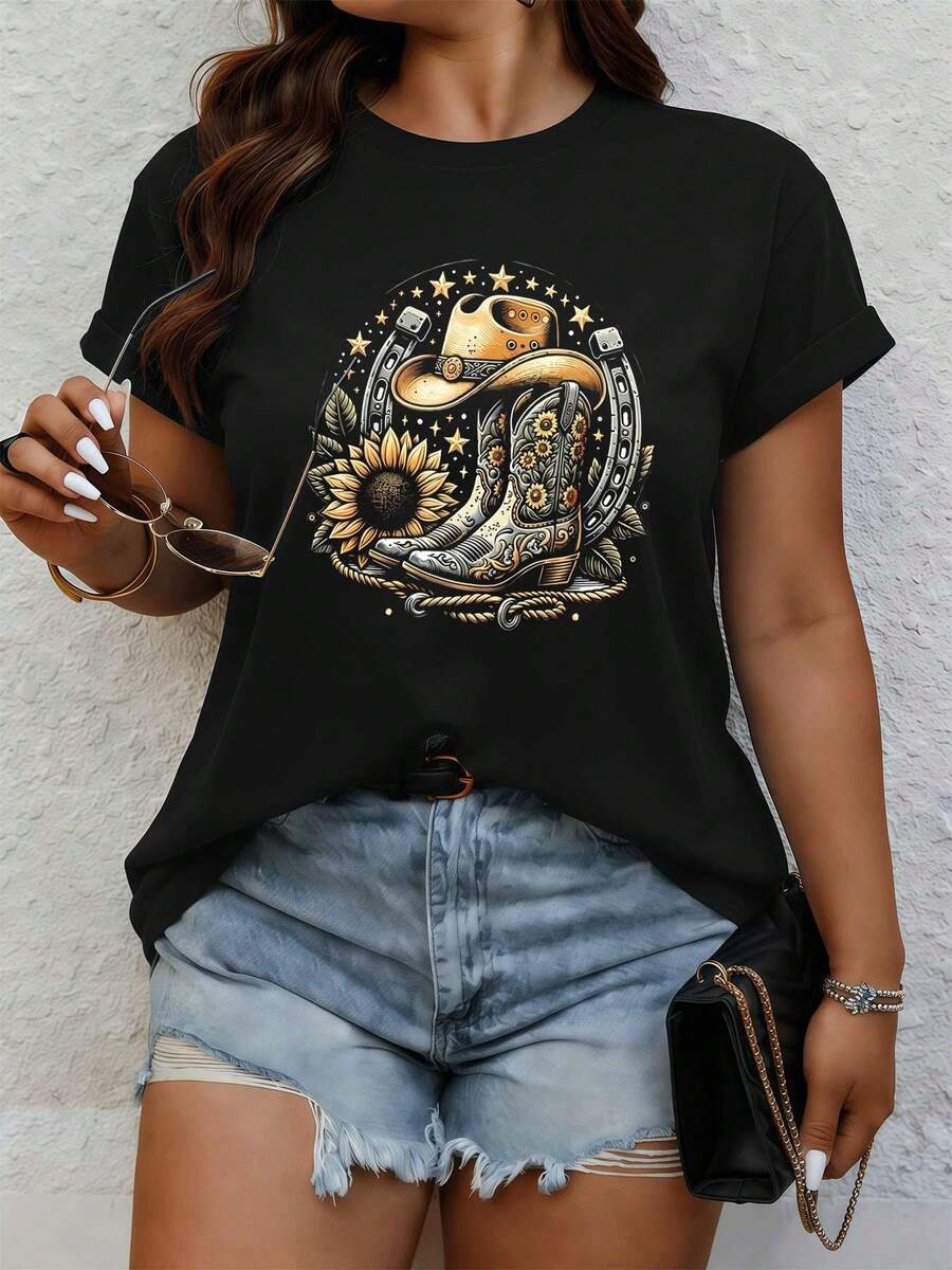 Women T-Shirts - Black - View 1