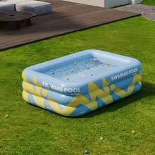 Large Foldable Inflatable Swimming Pool, PVC Thick Indoor Outdoor Water Play Pool, Family Water Party Pool For Summer Cooling, Foldable Summer Pool Suitable For Backyard Or Garden, Ideal For Camping - A - View 5