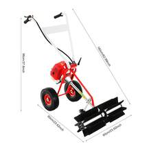 WUPYI Outdoor Grass Sweeper Rolling Brush Design Dual Big Wheels Small Caster Stable Triangle Frame Fast Heat Dissipation Fuel Powered Cleaning Machine For Garden Golf Court - A - View 7