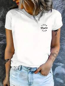 Women's Casual Short Sleeve T-Shirt, 1 Pack, 100% Thick Cotton - Comfortable Crew Neck, Soft And Cute T-Shirt - 黑色 - 查看 8