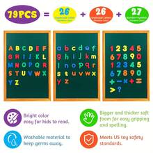 Kids Magnetic Letters And Numbers Stickers, Including Uppercase, Lowercase, Digits And Symbols, Fun Spelling Learning Toy, Educational Puzzle For Classroom And Home, Back To School, Thanksgiving, Holiday And Birthday Gift - Random Color - Multicolor - View 12